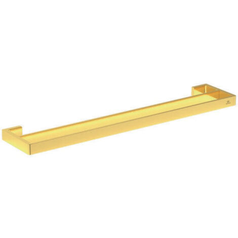 Porte-serviettes CONCA double, carré, 600 mm or brossé IDEAL STANDARD