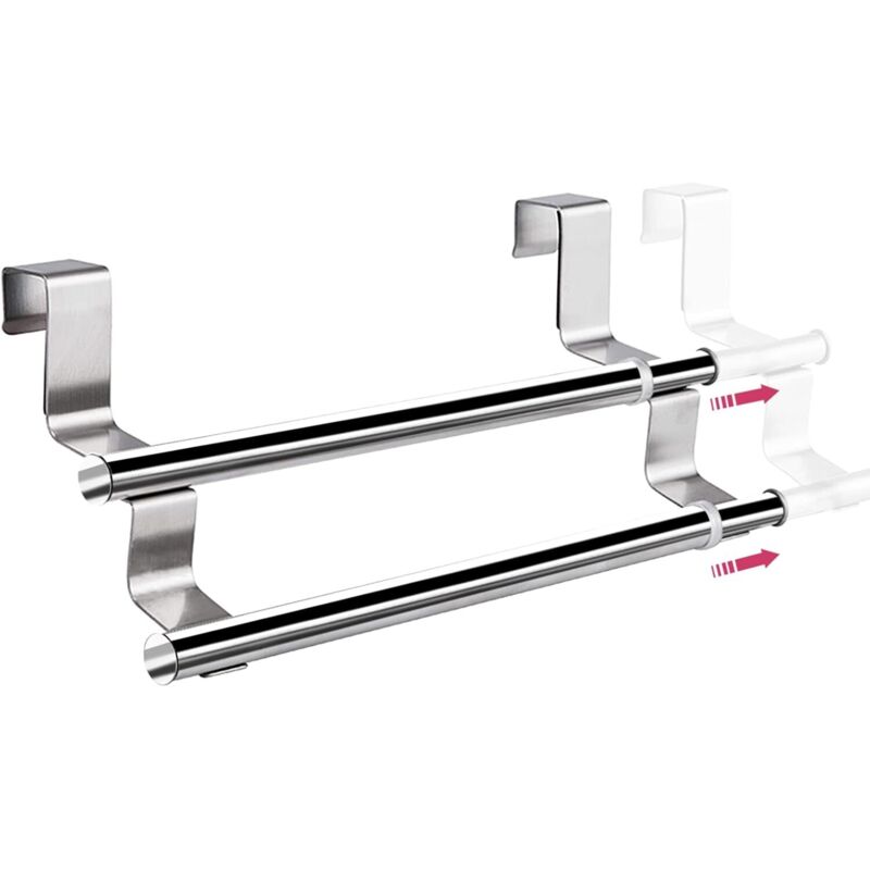 Porte-serviettes coulissant en acier inoxydable, porte-serviettes pour radiateur, barre porte-serviettes