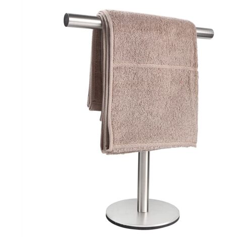 Porte-Serviettes de Bain en Forme de T, en Acier Inoxydable SUS304, Finition brossée, Barre de Tour pour Salle de Bain, Cuisine, Coiffeuse