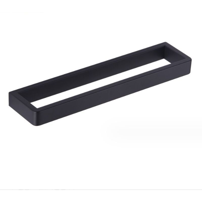 Csparkv - Porte-Serviettes de Salle de Bain Anneau Porte-Serviettes Noir Porte-Serviettes en Acier Inoxydable SUS304 30CM fixé au Mur,