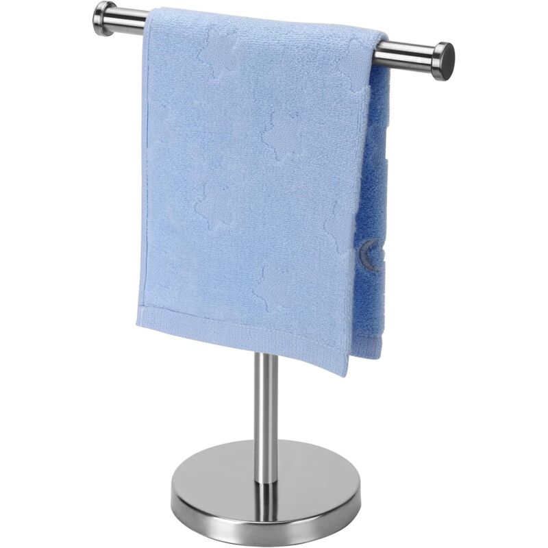Porte-serviettes de salle de bain avec base robuste, acier inoxydable SUS304, nickel brossé