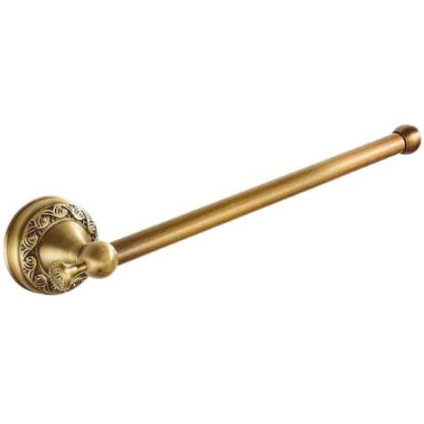 Porte-serviettes de salle de bain en laiton et bronze antique, fixation murale en acier inoxydable, accessoires de salle de bain, barre porte-serviettes, motif sculpté