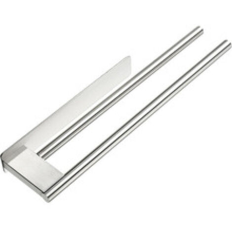 Porte-Serviettes de Salle de Bain sans Perçage en Acier Inoxydable 304 Double Porte Serviette Adhésif à Deux Bras Support Mural
