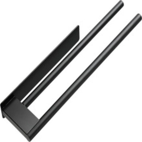 Porte-Serviettes de Salle de Bain sans Perçage en Acier Inoxydable 304 Double Porte Serviette Adhésif à Deux Bras Support Mural（Noir）