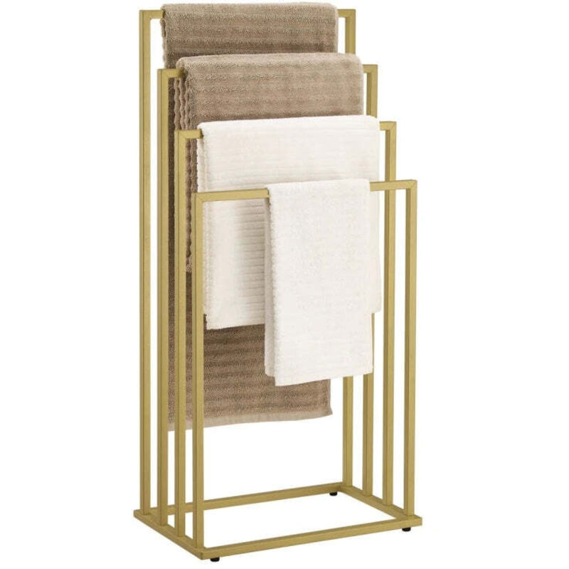 Porte serviettes dore a 4 barres