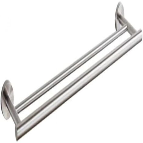 Porte-Serviettes Double - Acier Inoxydable SUS 304 - Finition Brossée - Pour Salle De Bain Et Cuisine - 60 Cm