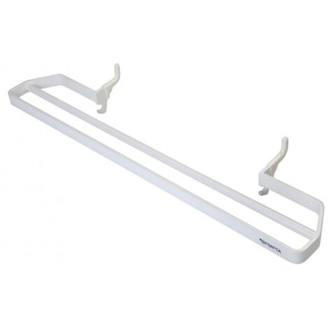 Porte-serviettes double blanc pour radiateur RAWELL 59x7,5x15cm
