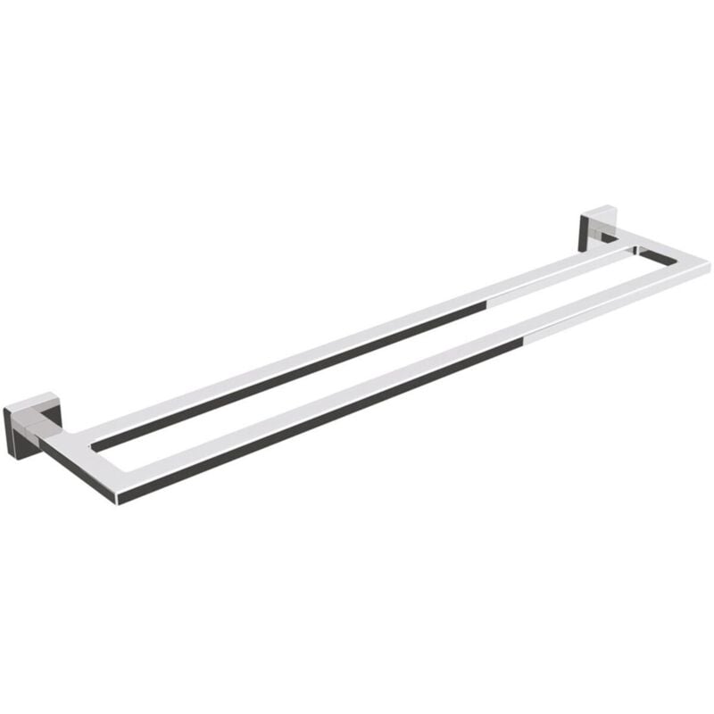 Lineabeta - Porte-serviettes double Dado en laiton chromé L.64 cm