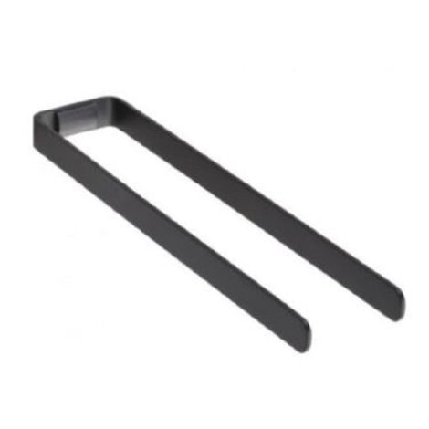 Porte serviettes double en aluminium - ALUR - Fabrication Française - Coloris: noir mat - Longueur: 370 mm