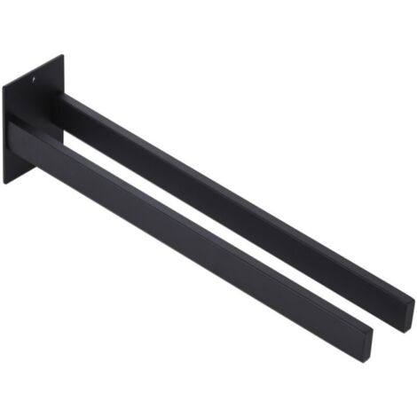 Porte-serviettes double moderne en acier inoxydable pour salle de bain. fixation murale pour cuisine et salle de bain. facile à installer