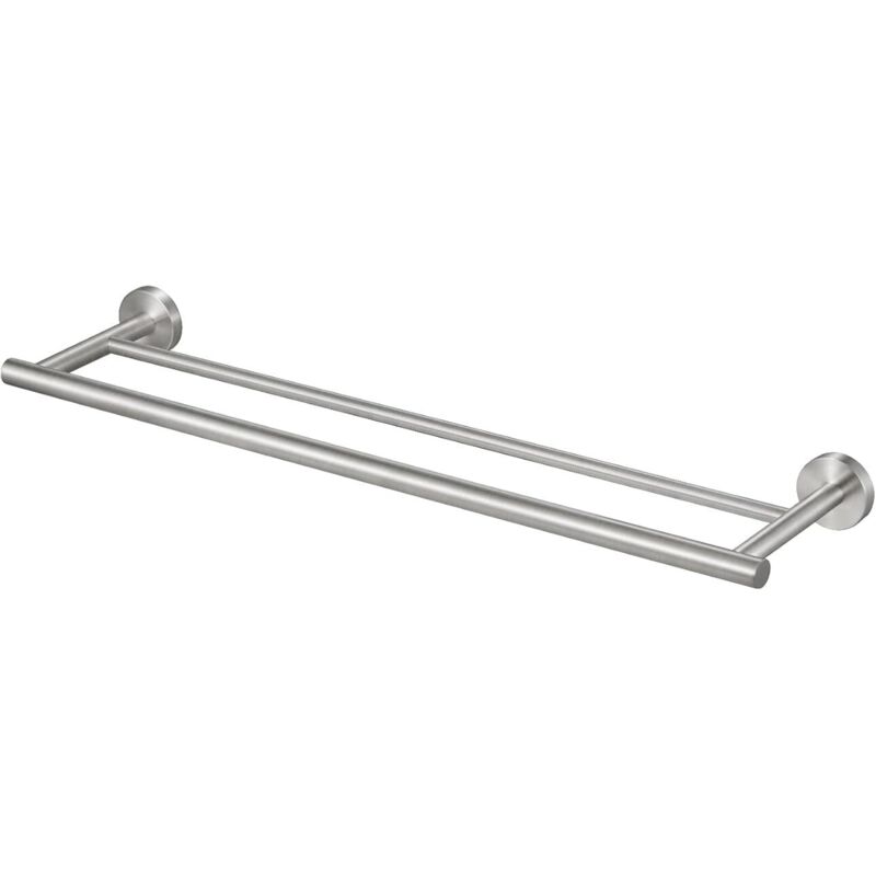 Porte-serviettes Double porte-serviettes Porte-serviettes de salle de bains Porte-serviettes Porte-serviettes en acier inoxydable Douche murale