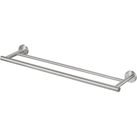 Porte-serviettes Double porte-serviettes Porte-serviettes de salle de bains Porte-serviettes Porte-serviettes en acier inoxydable Douche murale