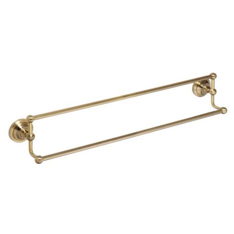 Porte-serviettes double RETRO laiton bronze 66,5x12,5x11,5 cm