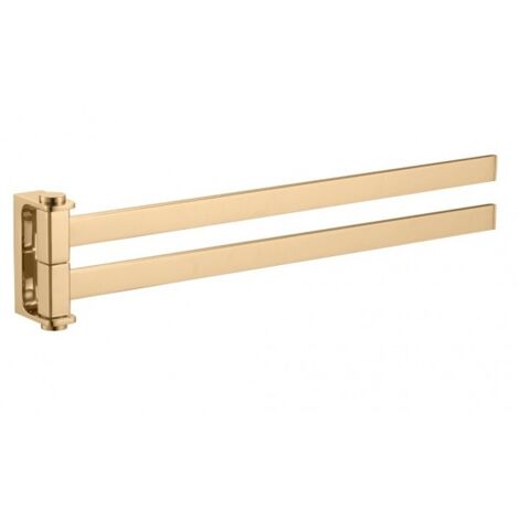 Porte-serviettes double rotatif  NIL en laiton doré 37 cm