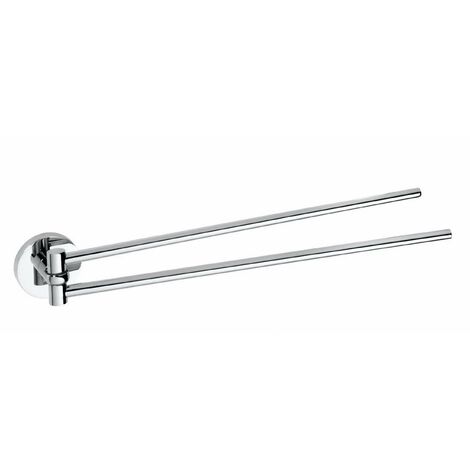 Porte-serviettes double rotatif OMEGA laiton chromé 42x5,5x4 cm