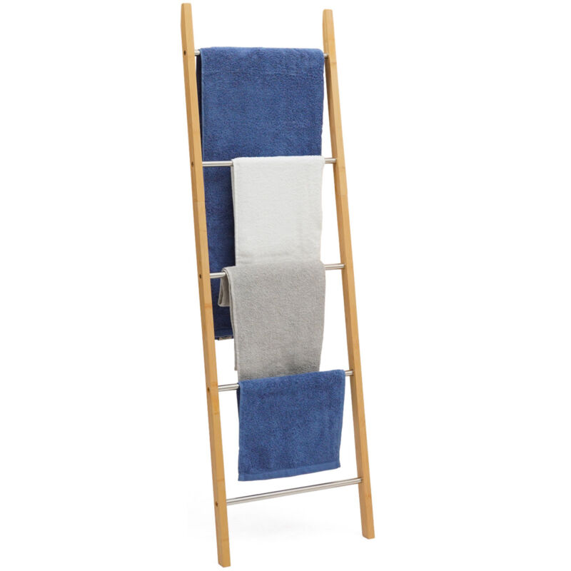 Idmarket - Porte-serviettes échelle 5 niveaux rita en bambou