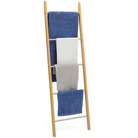 Échelle porte-serviettes 6 barres de séchage bambou 190 x 50 x 3,5 cm B&b bath | Maisons du Monde