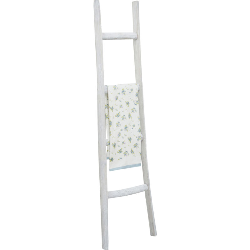 Porte-serviettes Échelle de rangement en bois Échelle à serviettes sur pied pour salle de bain Échelle murale décorative moderne