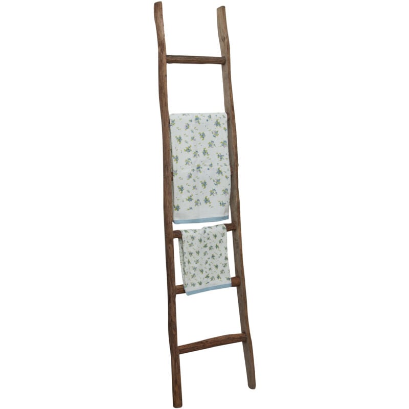 Porte-serviettes Échelle de rangement en bois Échelle à serviettes sur pied pour salle de bain Échelle murale décorative moderne