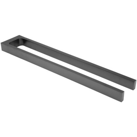 Porte-serviettes EDITION 11 projection 2 parties 450 mm chrome noir brossé KEUCO