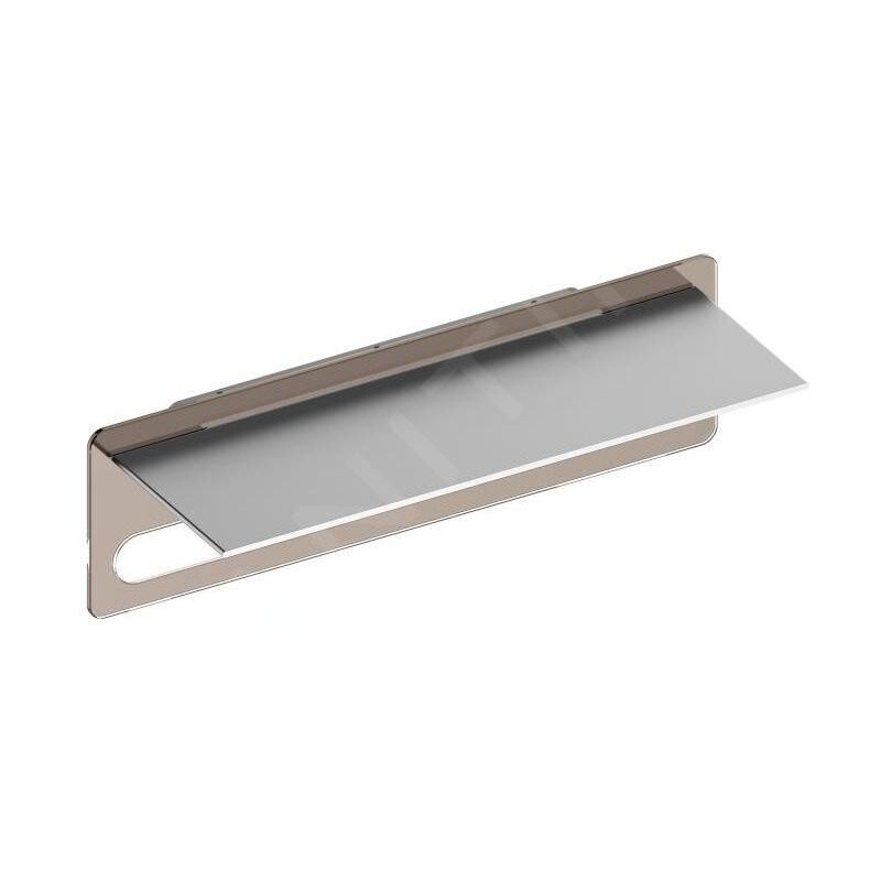 Edition 400 - Étagère avec porte-serviettes, longueur 600 mm, argenté/truffe 11575170014 - Keuco