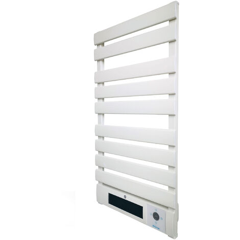 Porte-serviettes électrique 1500W en aluminium blanc avec display LED - Blanc