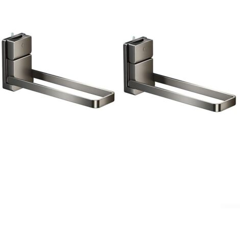 Porte-serviettes en acier inoxydable avec ventouses puissantes, pour organiser les serviettes dans les petits espaces comme les cuisines ou les salles de bains (gris)