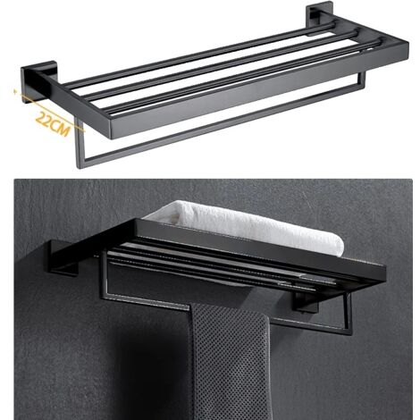 Porte-serviettes, en acier, largeur 50 cm, 005FB-AquaForge