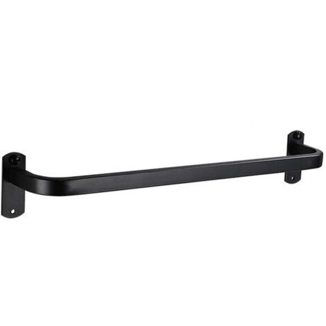 Porte-serviettes en aluminium noir espace porte-serviettes porte-serviettes de bain pour toilette de salle de bain (couche unique 30cm)