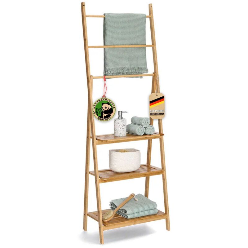 Floordirekt - Porte-serviettes en bambou Minnesota Porte-serviettes pliable