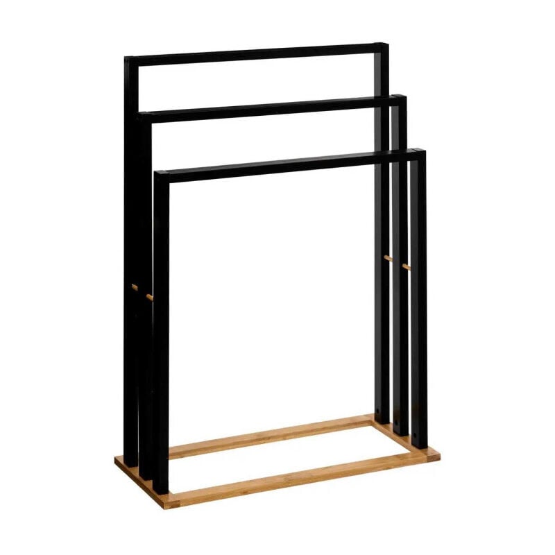 Porte-Serviettes en Bambou "Natureo" 82cm Noir