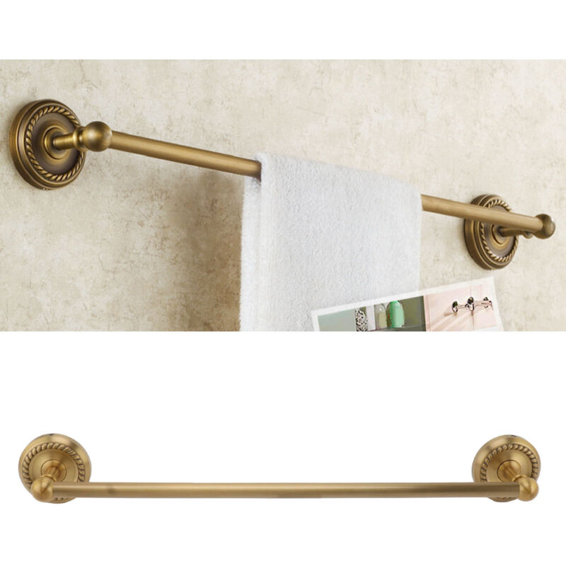 Ugreat - Porte-serviettes en cuivre Style européen salle de bain barre unique porte-serviettes salle de bain Antique