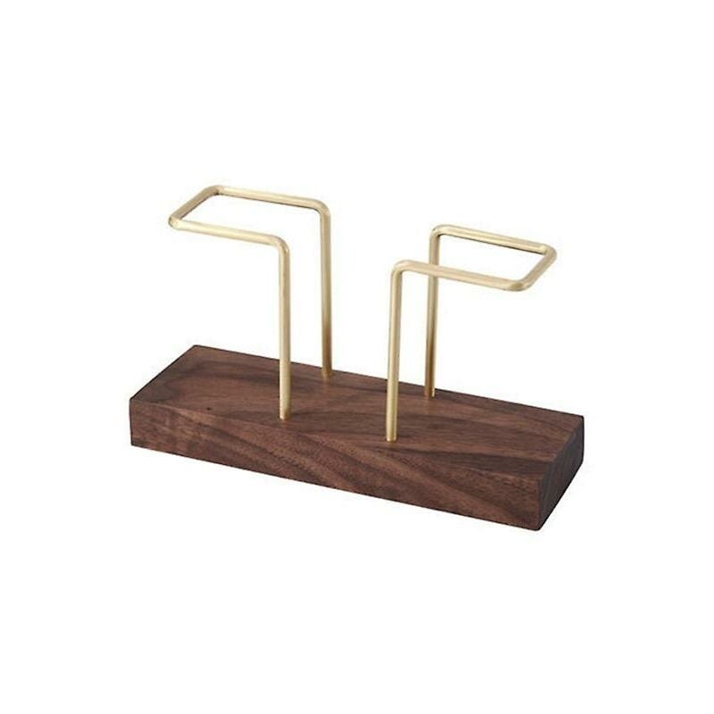 Ensoleille - Porte-serviettes en papier classique Porte-serviettes en papier Porte-cure-dents Porte-serviettes en bois massif Noyer Porte-serviettes