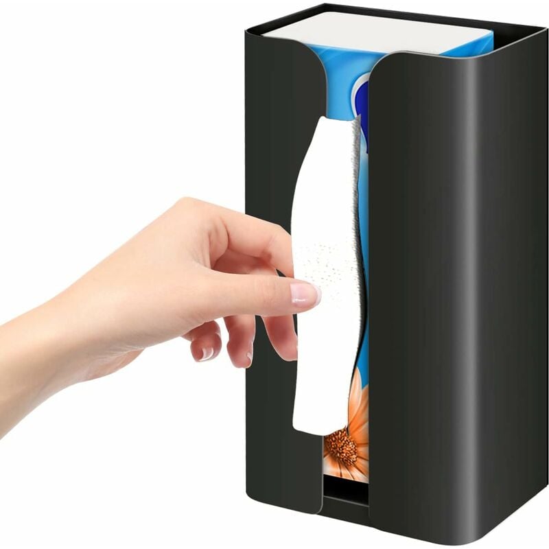 Porte-serviettes en papier magnétique, distributeur de gants et support de sac poubelle pour la cuisine, peut contenir des serviettes en papier, des