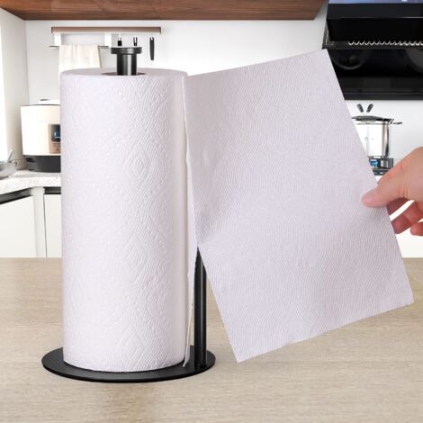 Porte-serviettes en papier, porte-rouleau de cuisine pour cuisine, acier inoxydable, porte-serviettes en papier pour rouleaux standards et grands