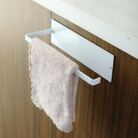 Porte-serviettes en papier sans poinçonnage, porte-serviettes en papier de cuisine, support de rangement suspendu, support de rangement en rouleau de papier blanc