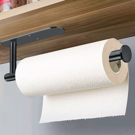 1 Porte-serviettes En Papier Auto-adhésif Sous L'armoire Pour La Cuisine,  Porte-papier Hygiénique Et Porte-serviettes, Support De Rangement Pour Film