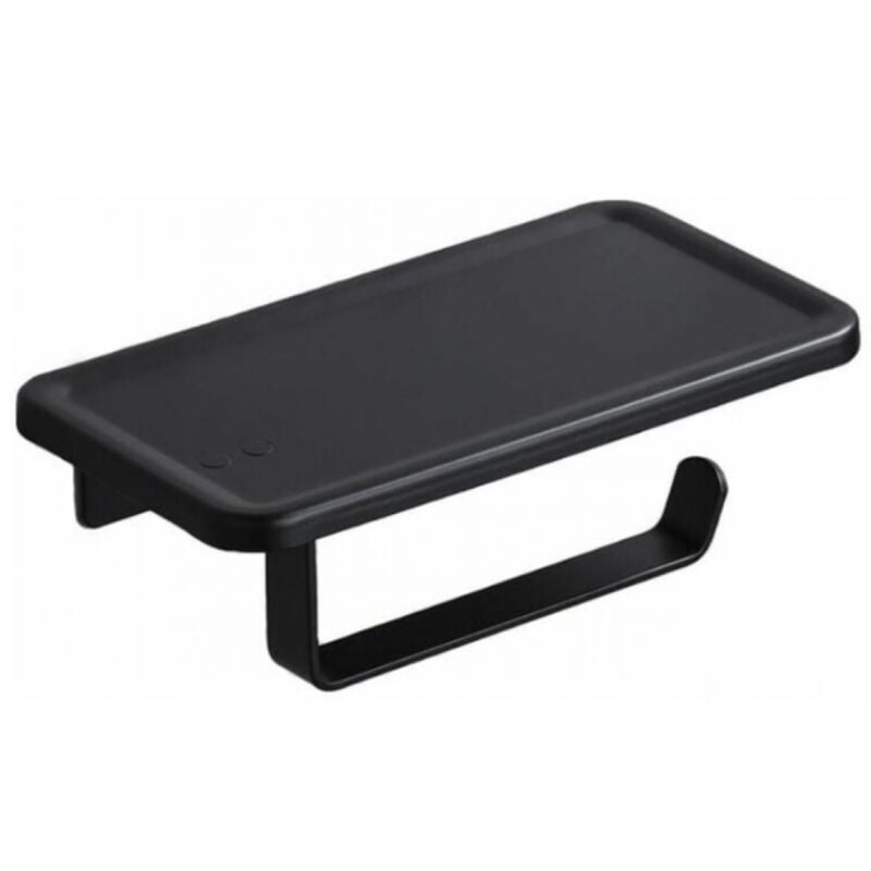 Porte - serviettes en papier,Porte-Papier Toilette Support Mural en Aluminium (Perforé/Non perforé) Porte-Rouleau avec étagères Spacieuses