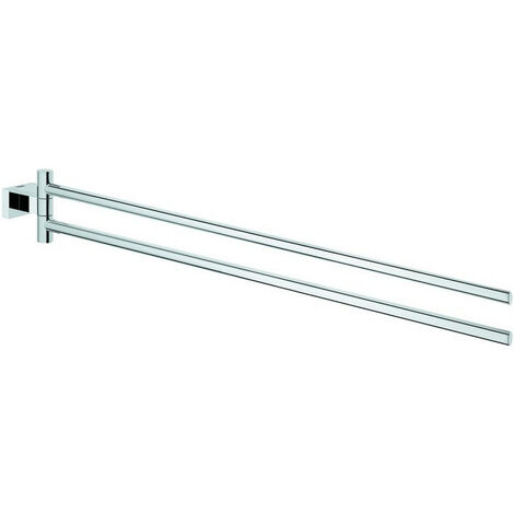 Porte-serviettes GROHE ESSENTIALS CUBE 439mm 2-bras noirb chromé
