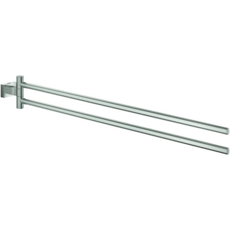 Porte-serviettes GROHE ESSENTIALS CUBE 439mm. 2-bras. rigide acier