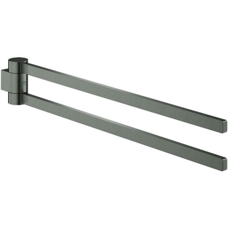 Porte-serviettes GROHE SELECTION 400 noir 2 bras graphite dur brossé