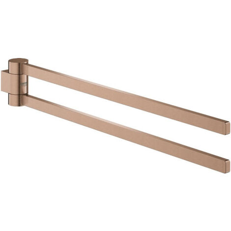 Porte-serviettes GROHE SELECTION 400 noir 2 bras or rose vif brossé