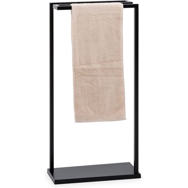 Porte-serviettes LUDO, en métal laqué noir