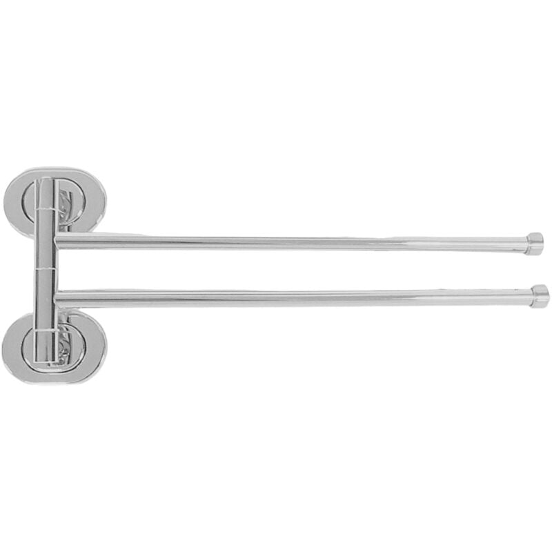 Porte-serviettes mural 2 bras en acier inox
