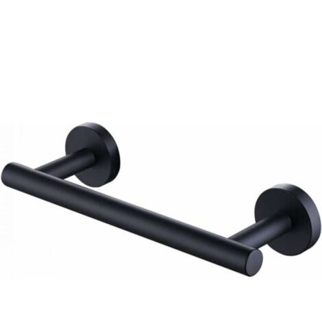 Porte-serviettes mural, 30 cm, noir, acier inoxydable SUS304, porte-serviettes