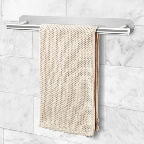 LINGHHANG Porte Serviettes Mural 40 cm - Acier INOX sans Rouille - Serviette Barre Convient dans la Salle de Bain ou la Cuisine - Auto-adhésif 3M Robuste s