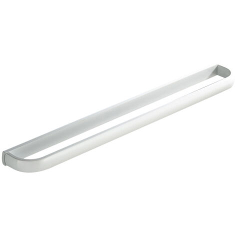 Porte-serviettes mural en laiton, barre simple, pour salle de bain et cuisine, 57 cm (blanc)
