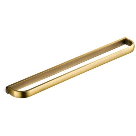 Porte-serviettes mural en laiton, barre simple, pour salle de bain et cuisine, 57 cm (bronze antique)