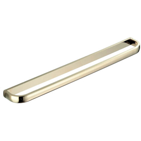 Porte-serviettes mural en laiton, barre simple, pour salle de bain et cuisine, 57 cm (or)