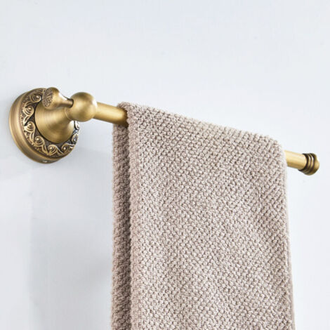 Porte-serviettes mural en laiton massif – 29 x 7,5 cm – design classique et élégant pour salle de bain